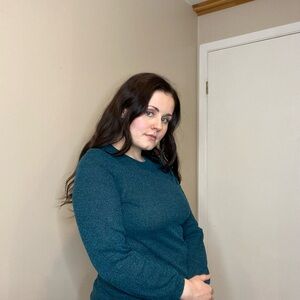 Lily Morgan Teal Knit Sweater - M/M